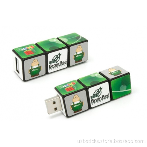 twist cube retractable usb flash drive with free logo